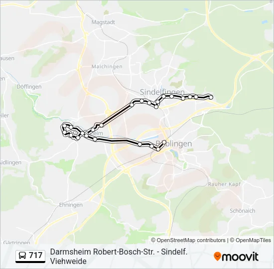 717 Bus Line Map