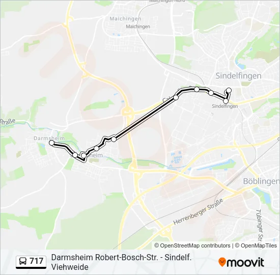 717 Bus Line Map