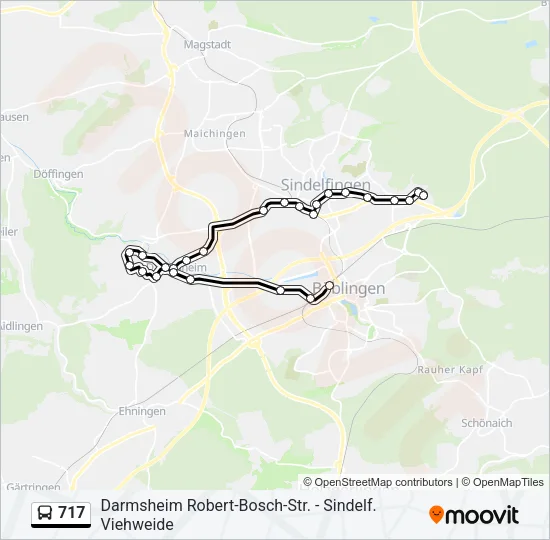 717 Bus Line Map