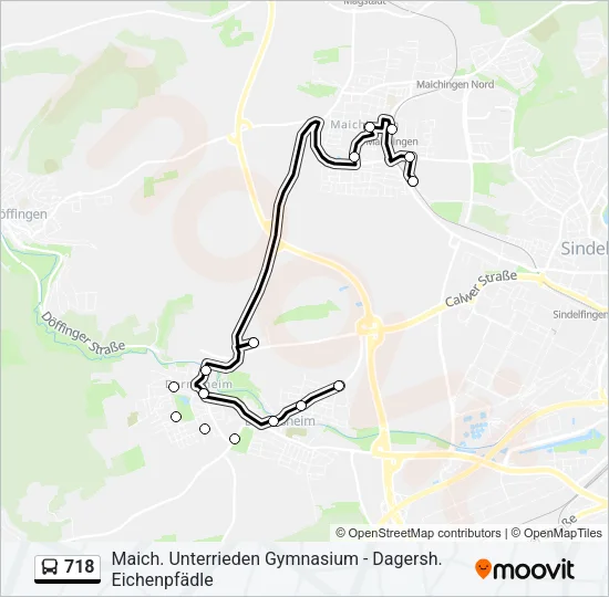 718 Bus Line Map