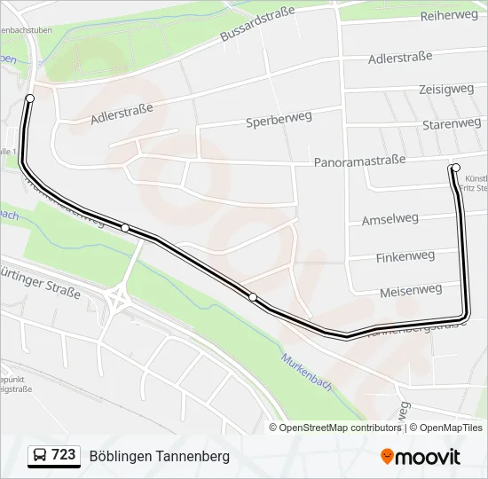 723 Bus Line Map
