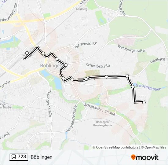 723 Bus Line Map