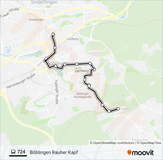 724 Bus Line Map