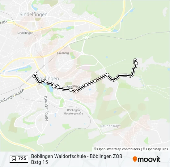 725 Bus Line Map