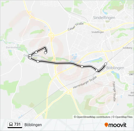 731 Bus Line Map