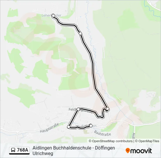 768A Bus Line Map