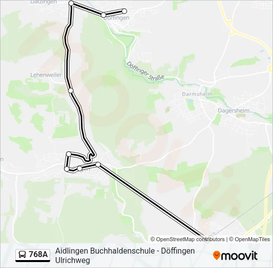 768A Bus Line Map