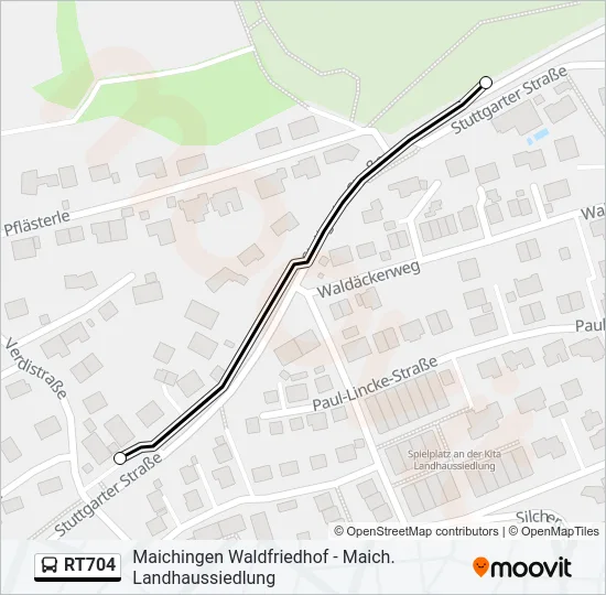 RT704 Bus Line Map