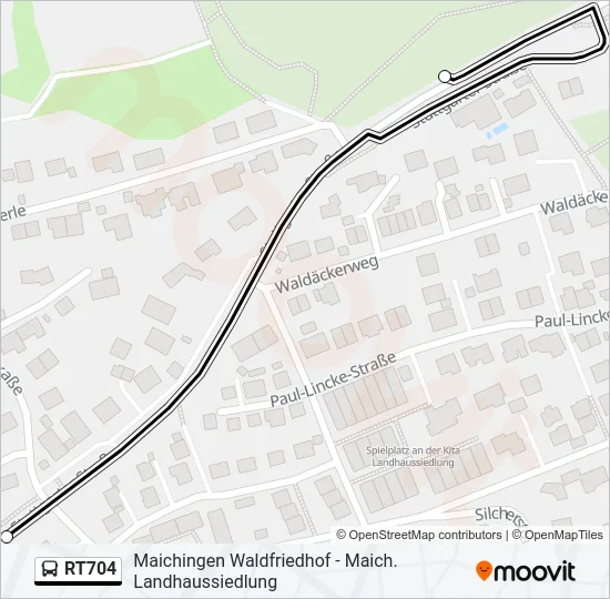 RT704 Bus Line Map