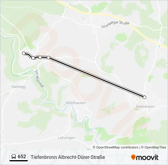652 Bus Line Map
