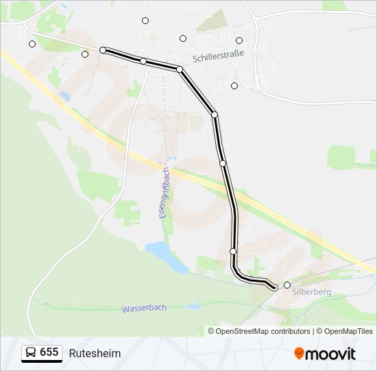 Автобус 655: карта маршрута