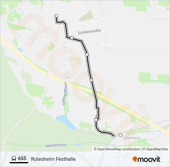 Автобус 655: карта маршрута