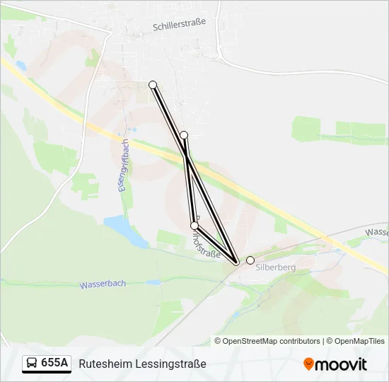 655A Bus Line Map
