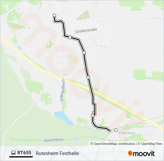 RT655 Bus Line Map
