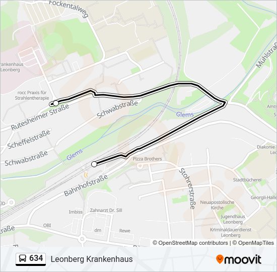 Автобус 634: карта маршрута