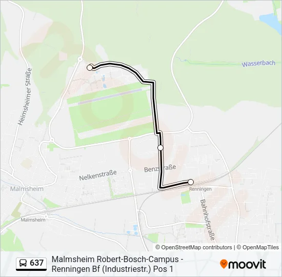 637 Bus Line Map
