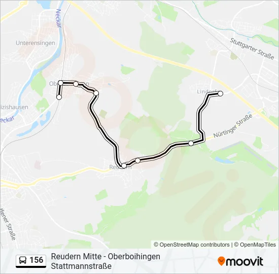 156 Bus Line Map