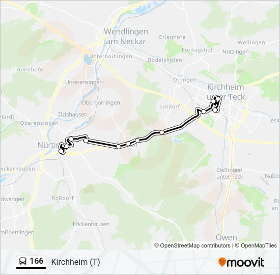 166 Bus Line Map