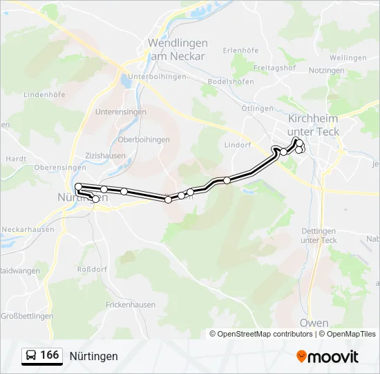 166 Bus Line Map