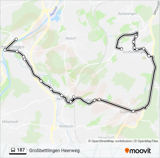 187 Bus Line Map