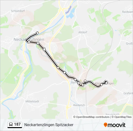 187 Bus Line Map