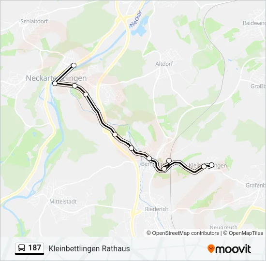 187 Bus Line Map