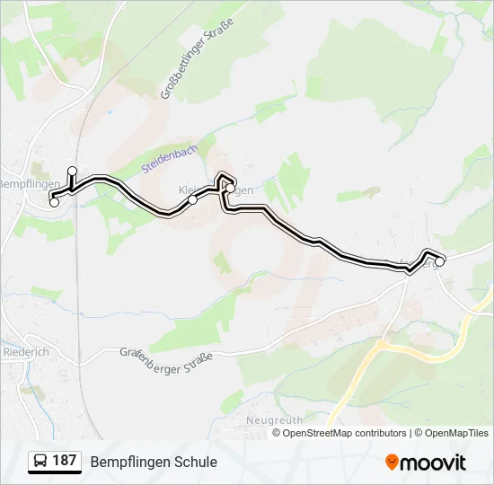187 Bus Line Map