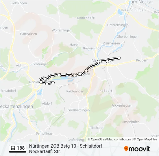 188 Bus Line Map