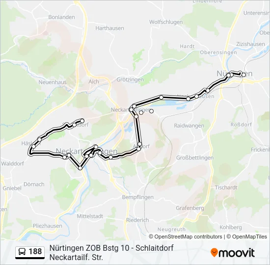 188 Bus Line Map