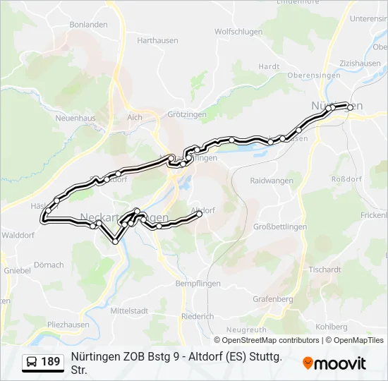 189 Bus Line Map