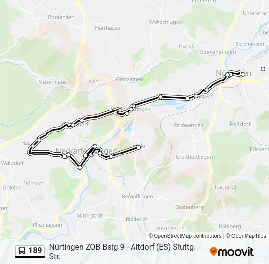 189 Bus Line Map