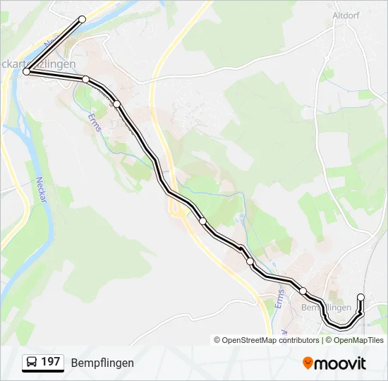 197 Bus Line Map
