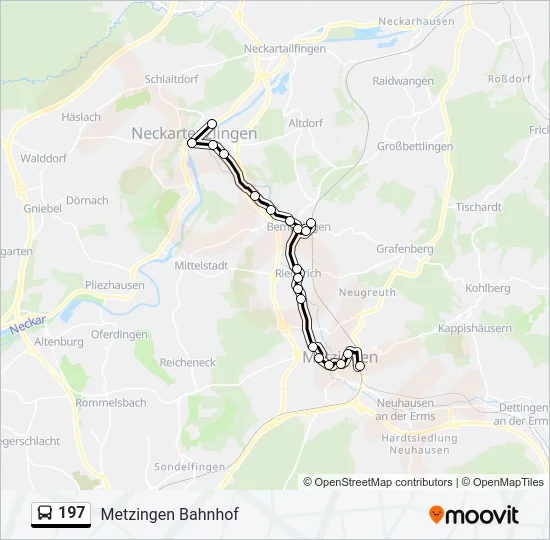 197 Bus Line Map