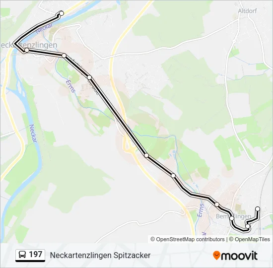 197 Bus Line Map