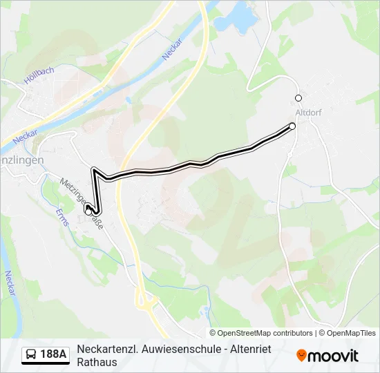188A Bus Line Map