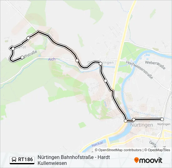 RT186 Bus Line Map