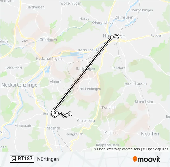 RT187 Bus Line Map