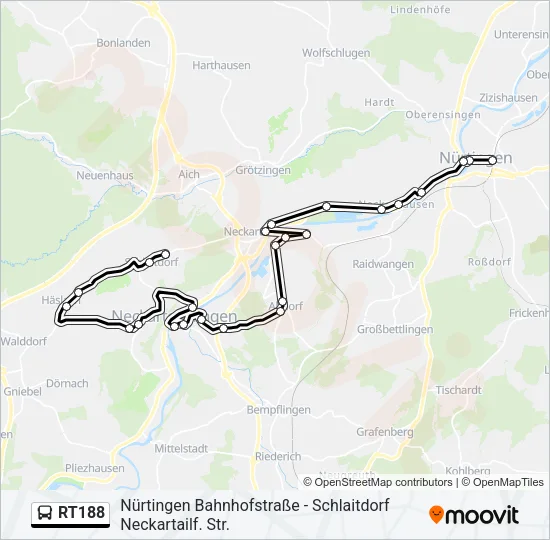 RT188 Bus Line Map