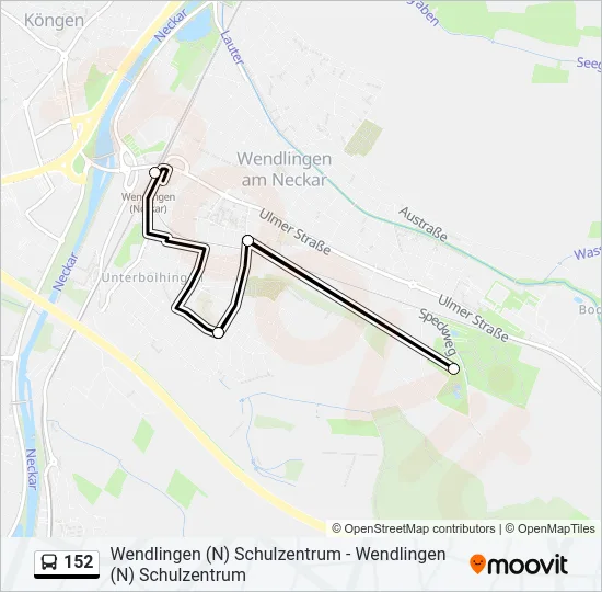 152 Bus Line Map