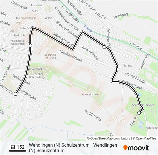 152 Bus Line Map