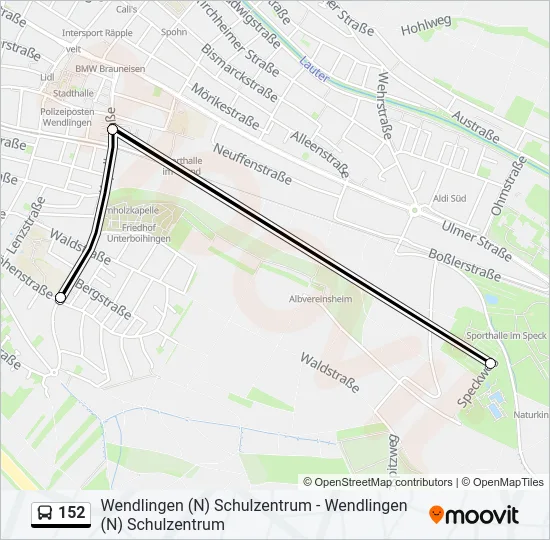 152 Bus Line Map