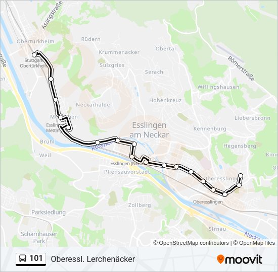 101 Bus Line Map