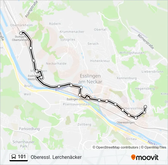 101 Bus Line Map