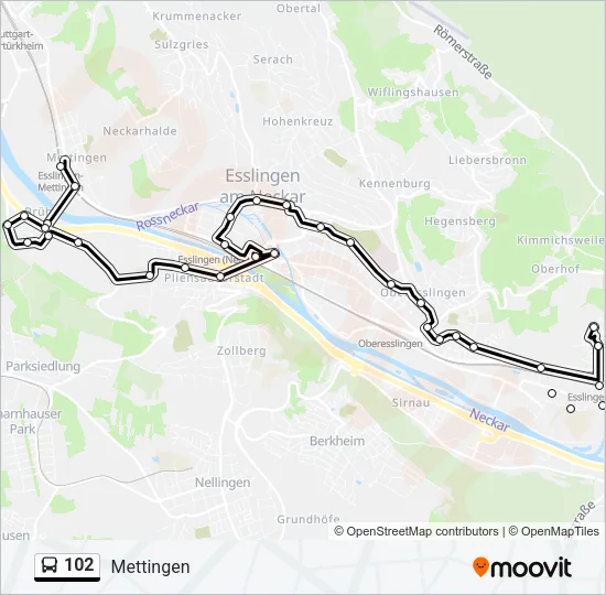 102 Bus Line Map