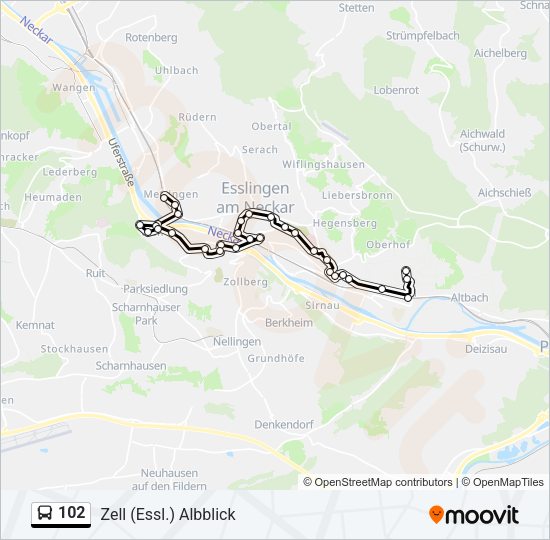102 Bus Line Map