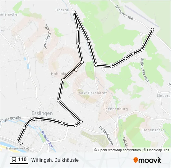 110 Bus Line Map