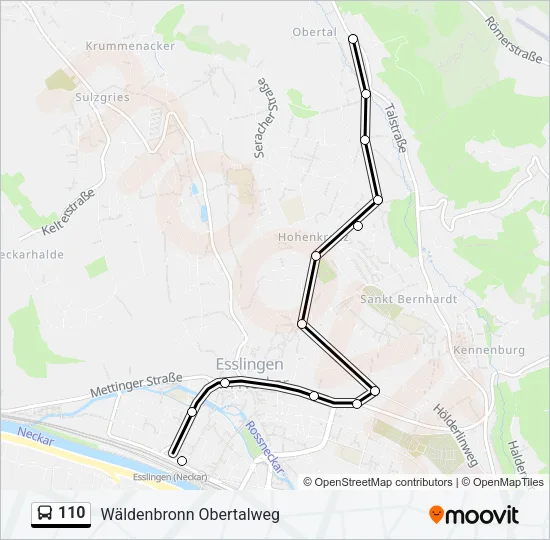 110 Bus Line Map