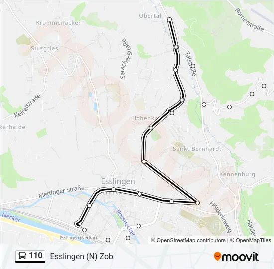 110 Bus Line Map