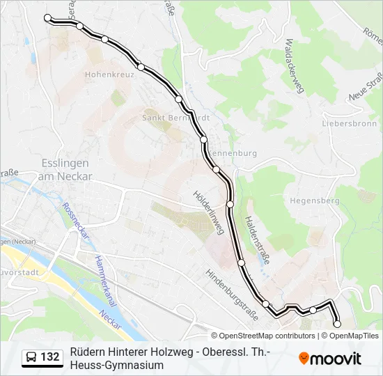 132 Bus Line Map