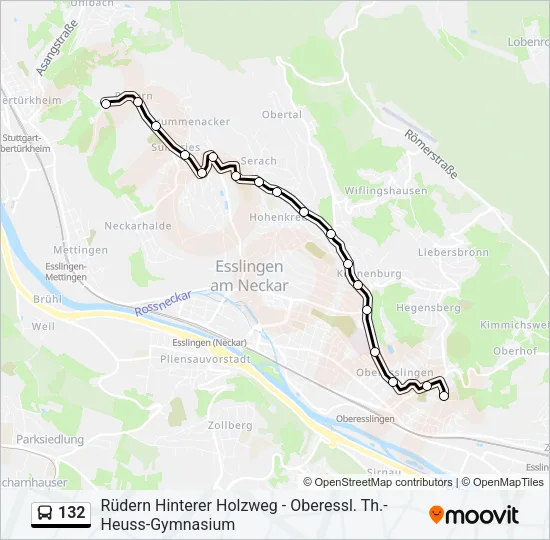132 Bus Line Map